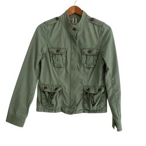 Vintage Old Navy Women’s Jacket Sz S Green Military Lace Utility Y2K 90s Chic